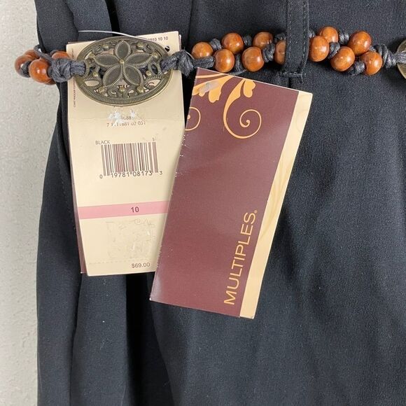 NWT Multiples Black Slacks and Belt Size 10 - Picture 8 of 8